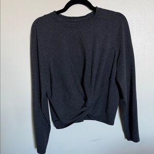 Lululemon Athletica Dark Gray Twist Front Sweater